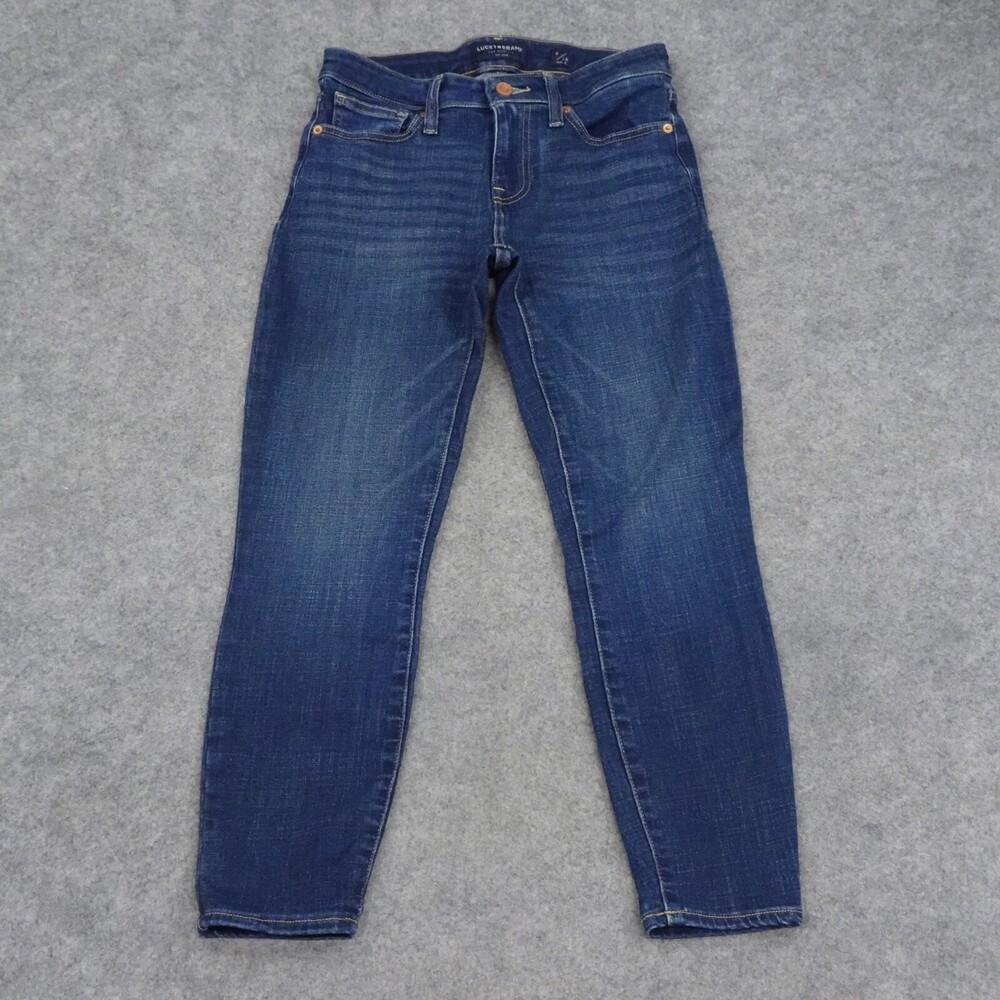 Lucky Brand Jeans Womens 6 Blue Denim Ankle 28 Medium Wash Pants
